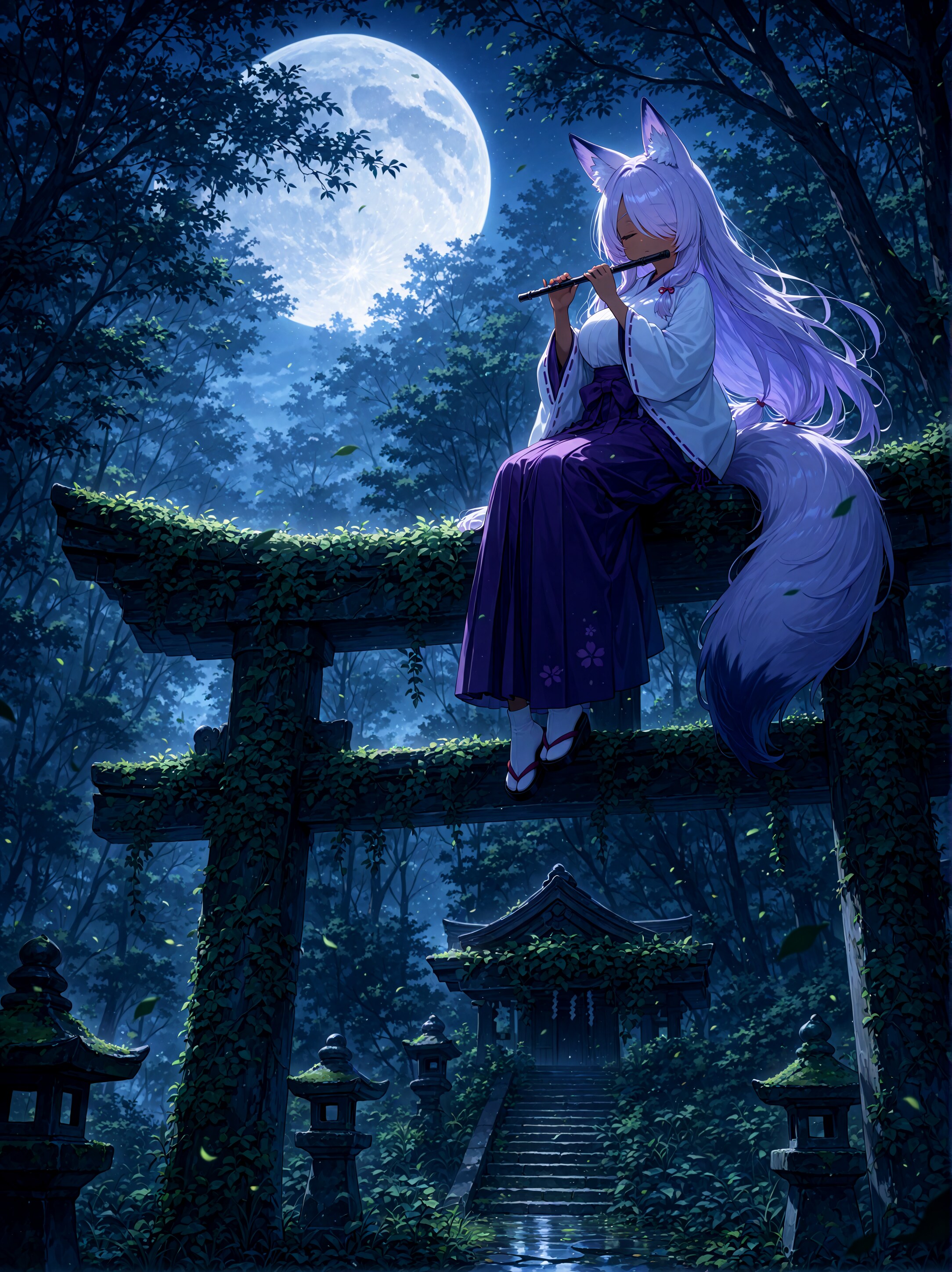 月夜の忘れ社 | の人気AIイラスト・グラビア