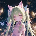 星空に舞う猫耳少女 2枚目