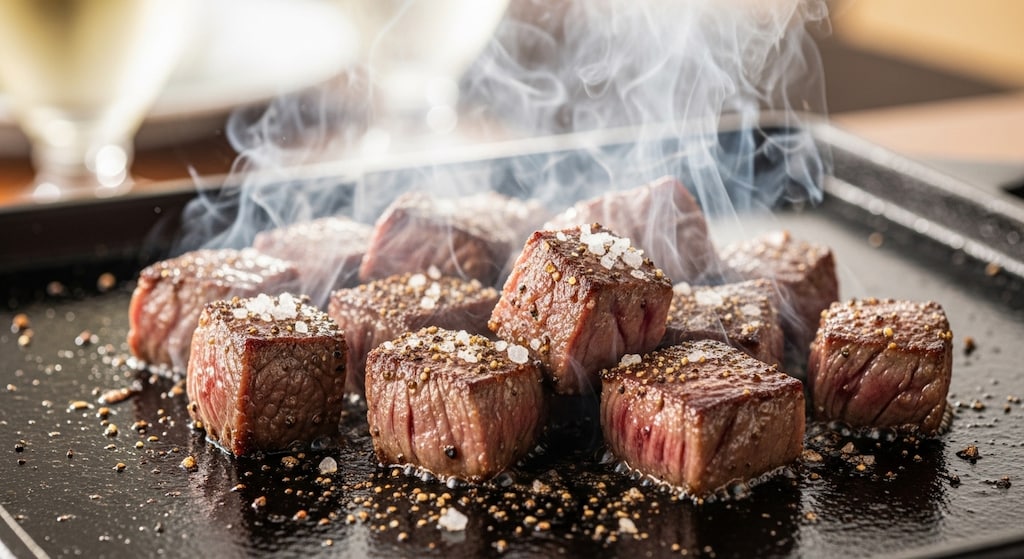 神戸牛のサイコロステーキ