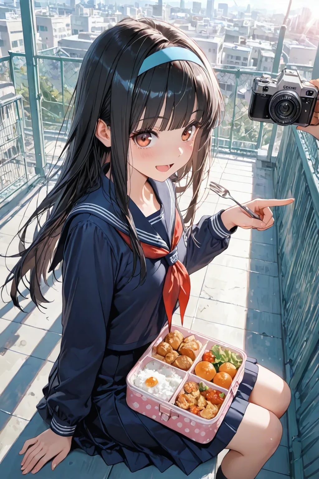 同級生JKと二人屋上で昼休みデート☺️