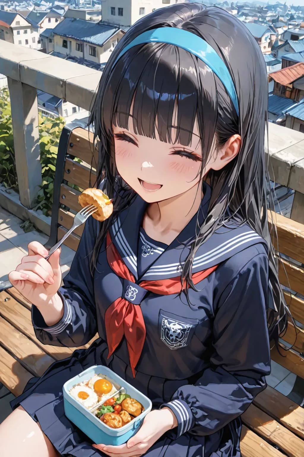 同級生JKと二人屋上で昼休みデート☺️