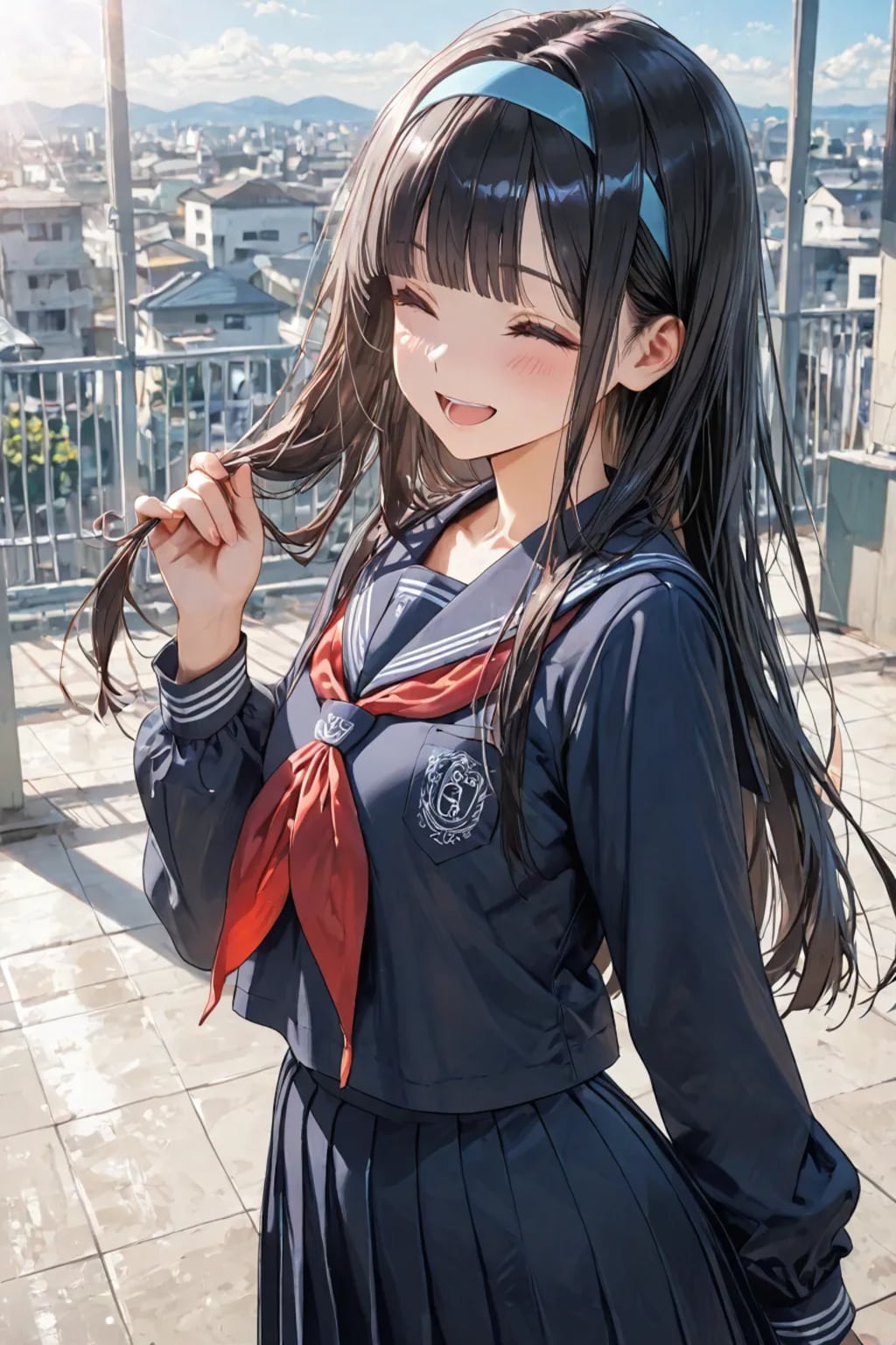 同級生JKと二人屋上で昼休みデート☺️