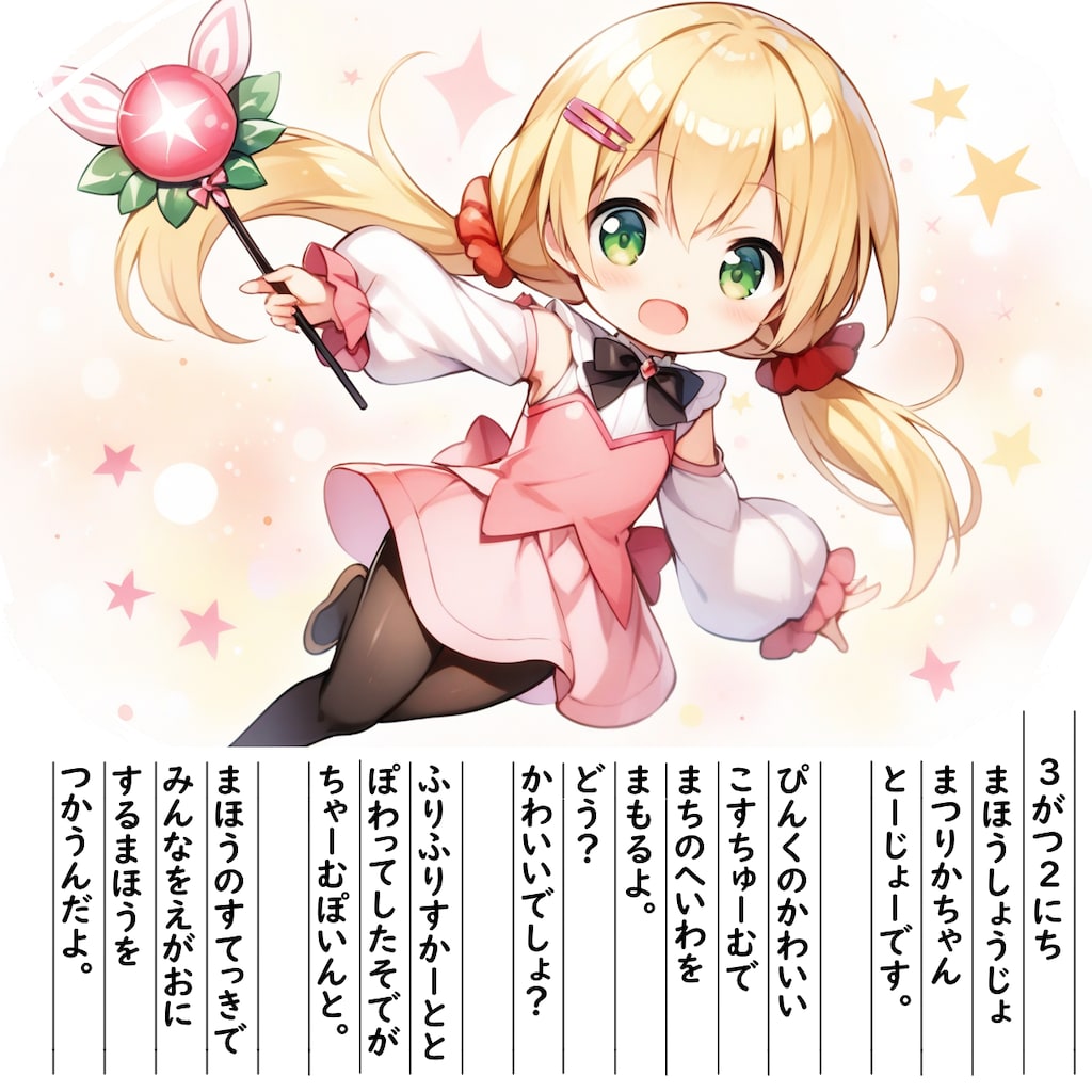 【絵日記】まほうしょうじょです