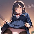 黒タイツ越しのパンツ見せてくれる美月ちゃん 2枚目