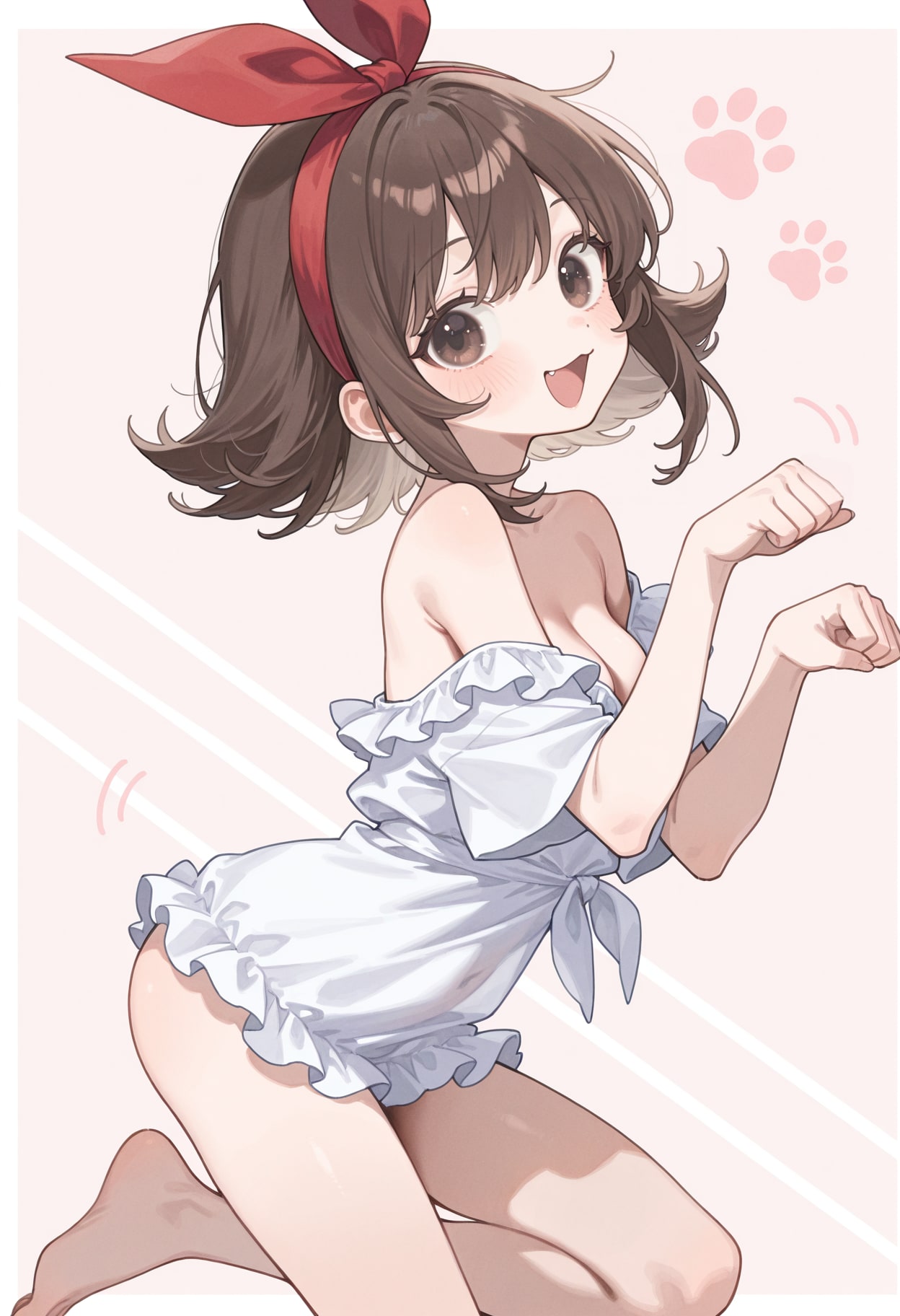 赤いリボンの少女