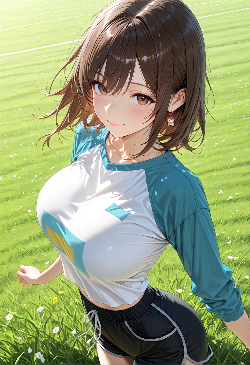 ラグランTシャツで公園バレーボールデート