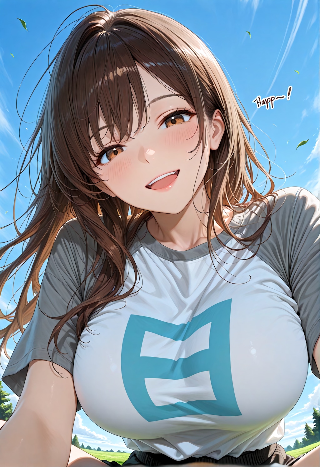 ラグランTシャツで公園バレーボールデート