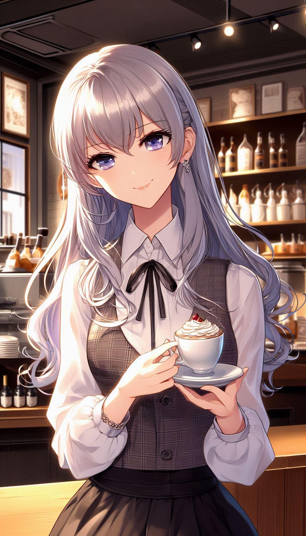 カフェのお姉さん by DALLE