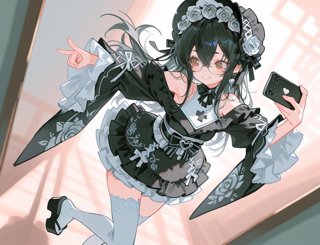 <うちの子ちゃん>黒薔薇和ゴスロリ(要素多いな汗)