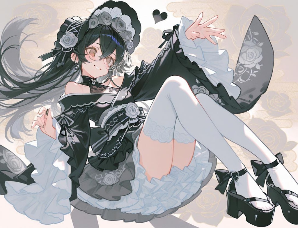 <うちの子ちゃん>黒薔薇和ゴスロリ(要素多いな汗)