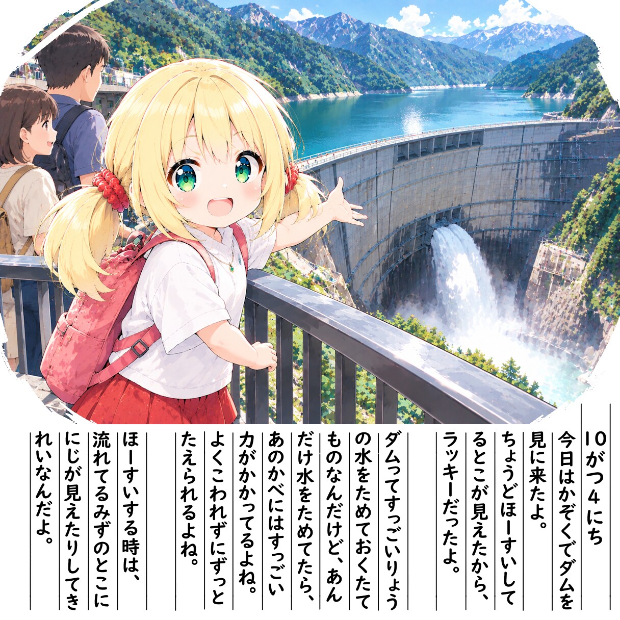 【絵日記】ダムを見学したよ | の人気AIイラスト・グラビア