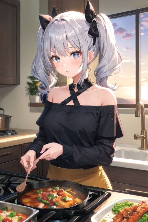 今ねお母さんの為に美味しい料理作っているんたがら摘み食いしちゃダメよ❤