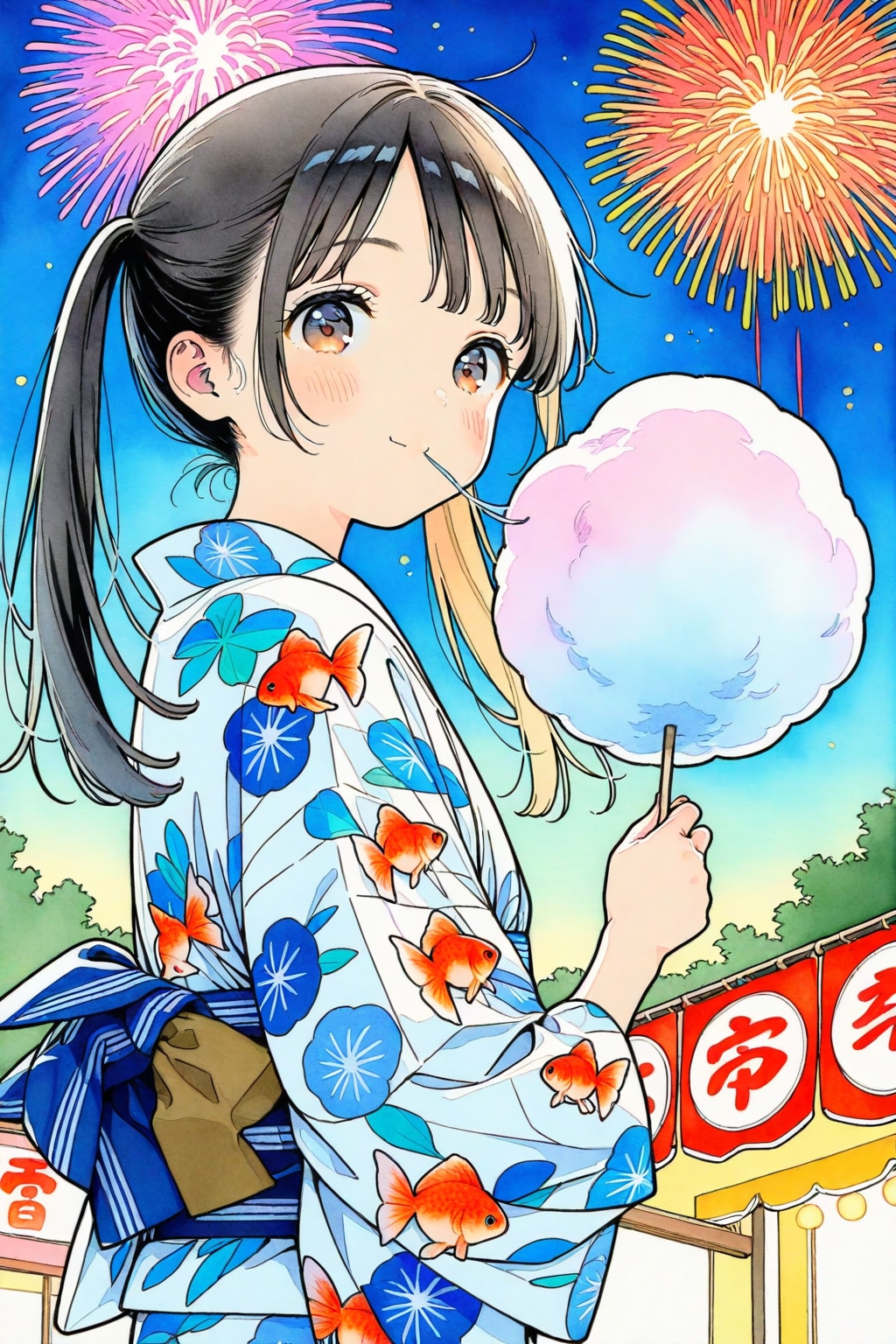 夏祭りと綿あめと花火【BEHIMOTH】