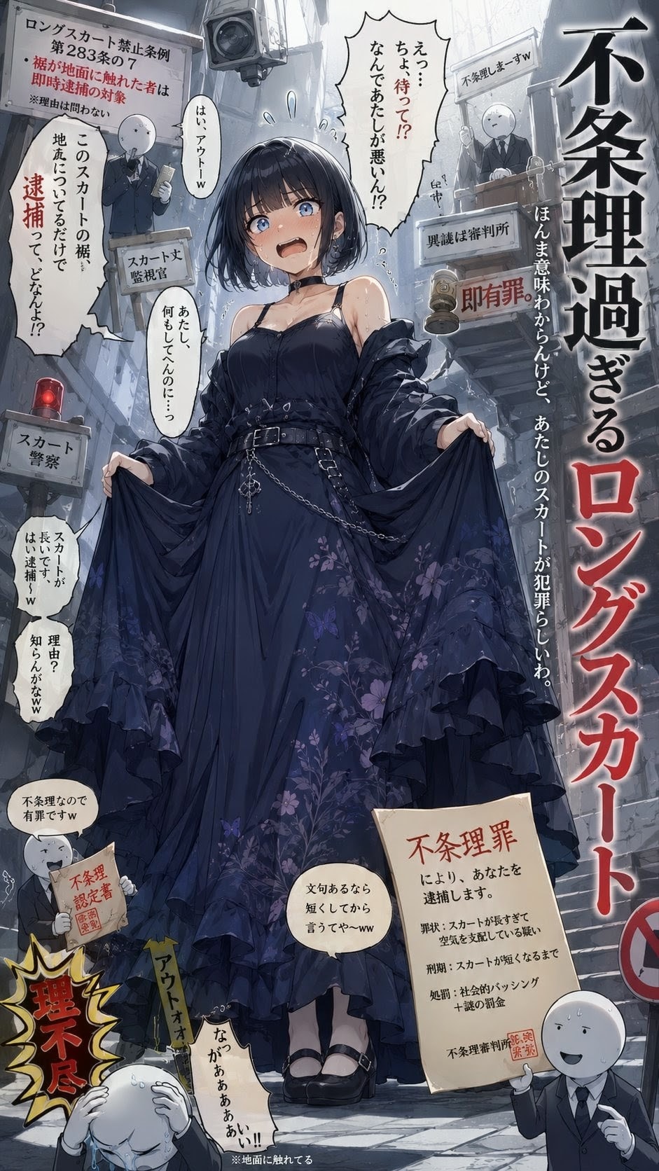 不条理ロンスカ黒髪栞お姉やん