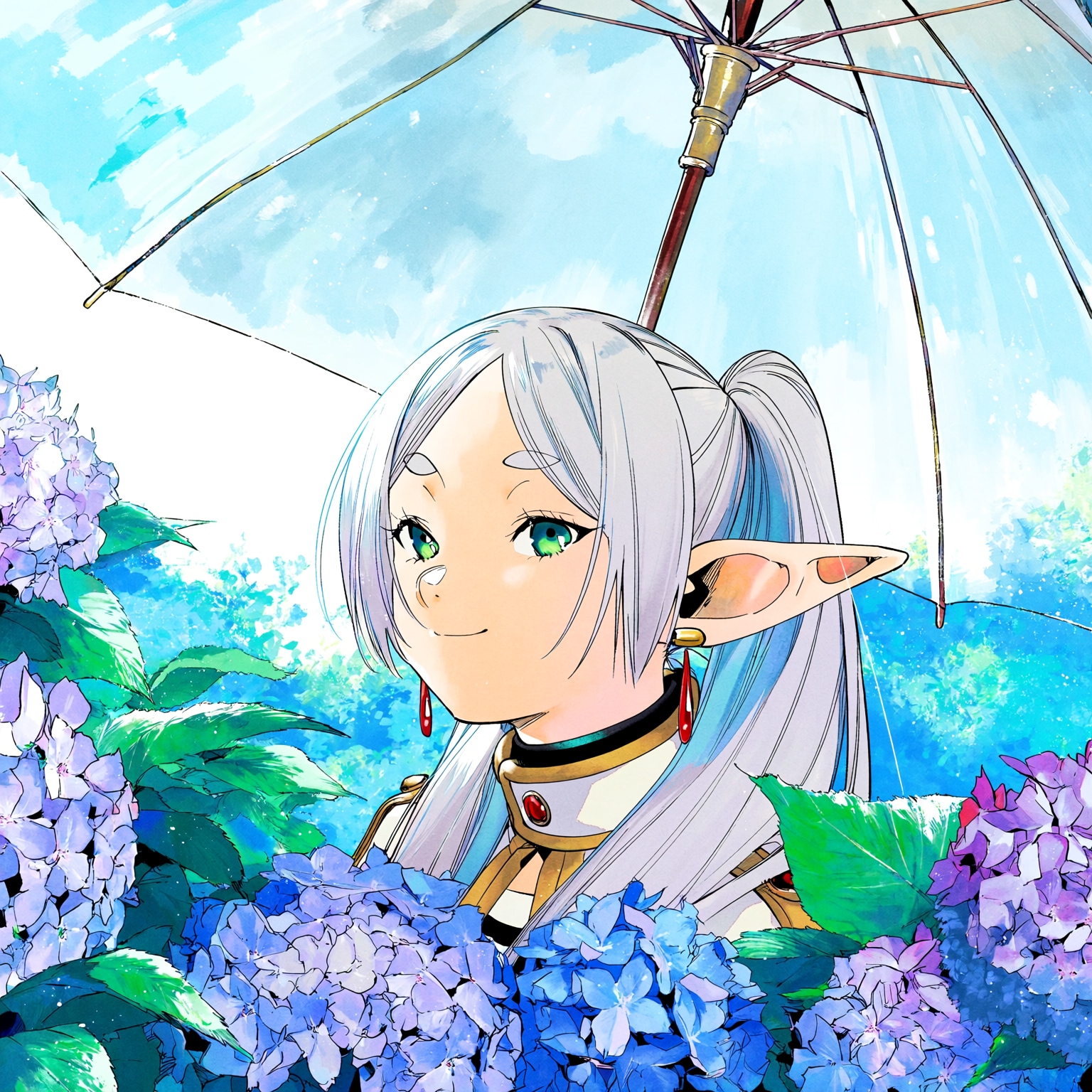 フリーレンと紫陽花
