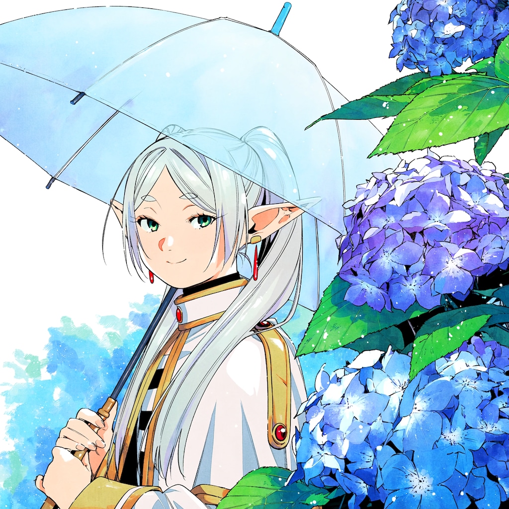 フリーレンと紫陽花