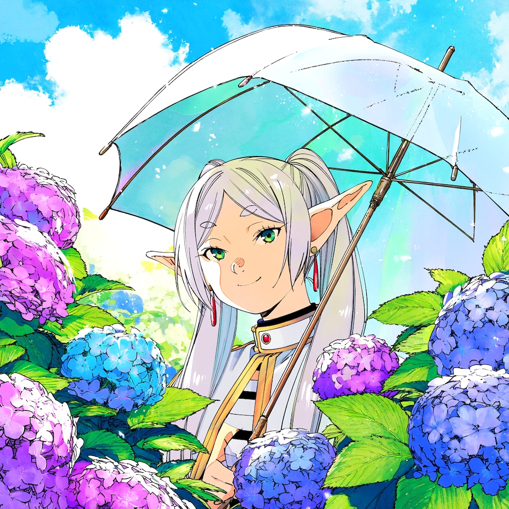 フリーレンと紫陽花