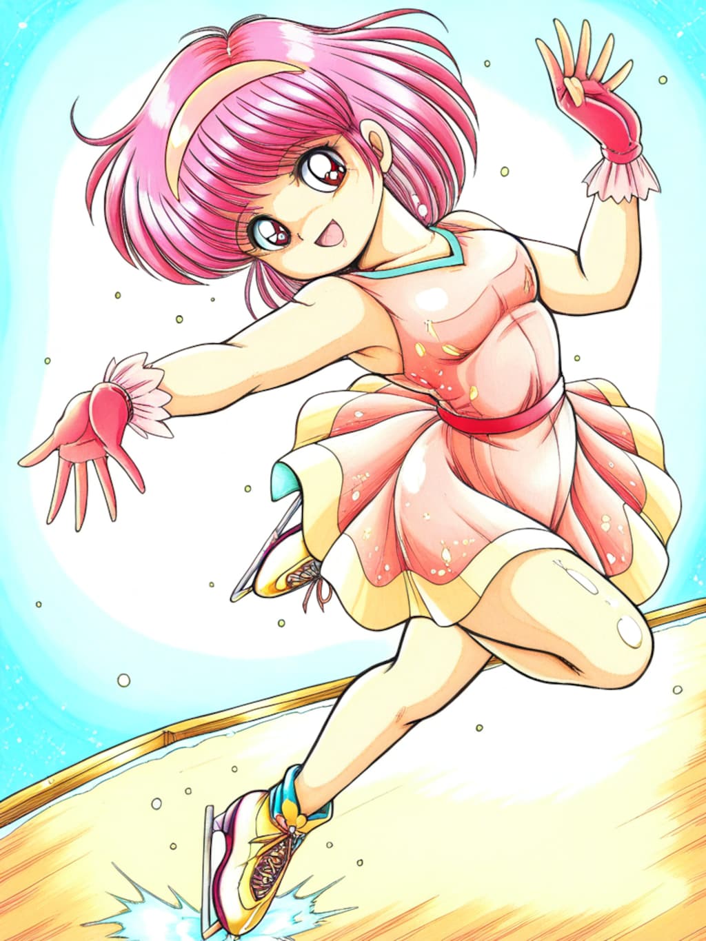 フィギュアスケートに興じるあゆみちゃん