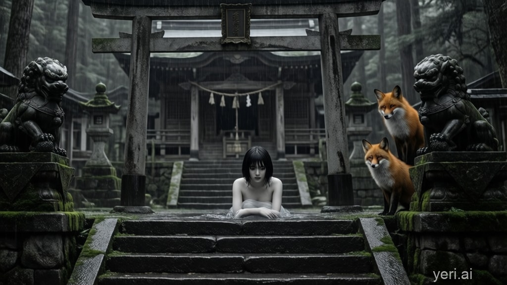 行水と狐