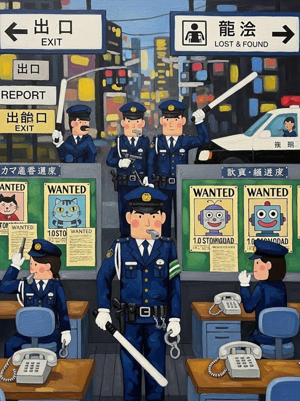 警察イメージポスター(imageFX)