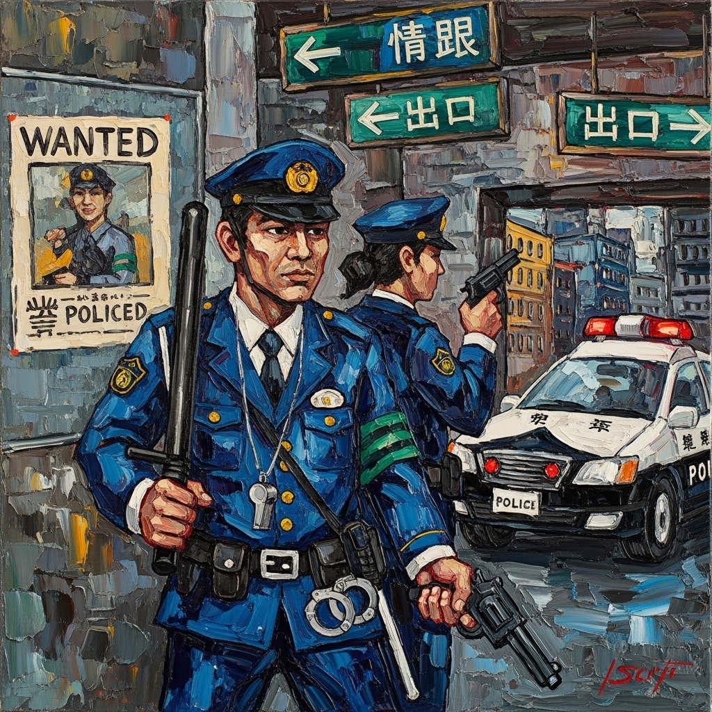 警察イメージポスター(imageFX)