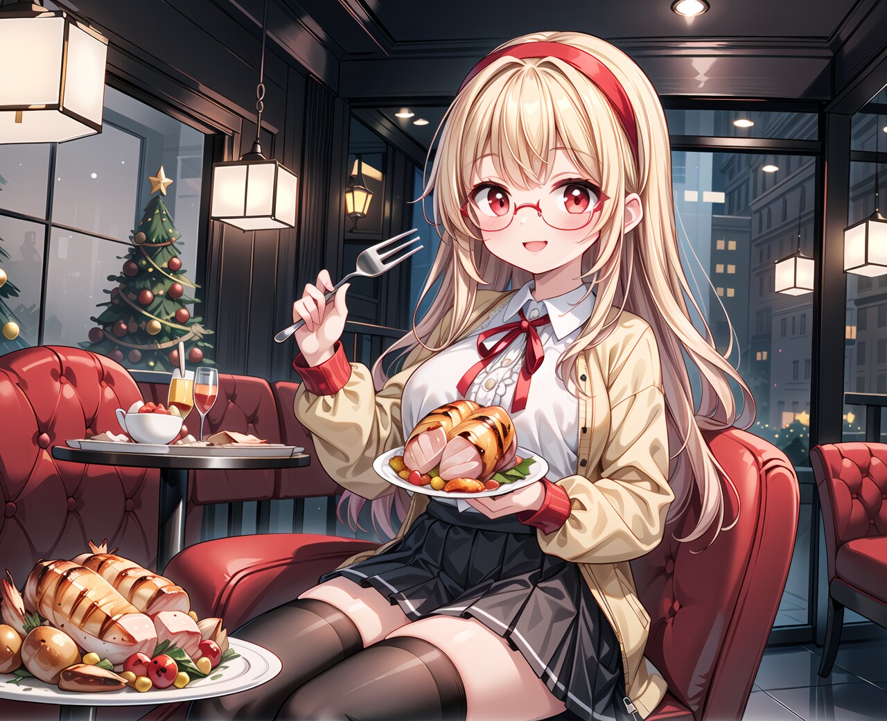 金髪お姉ちゃん・クリスマスディナー