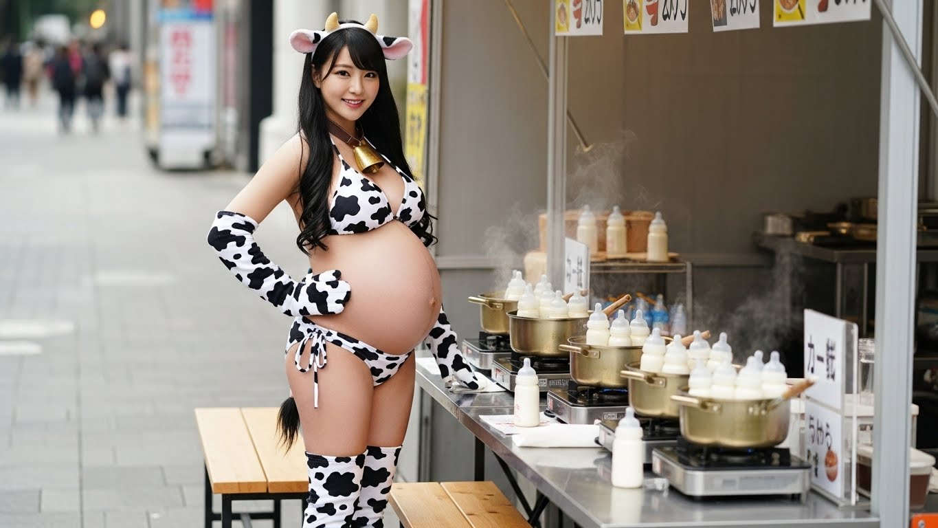 冬の母乳屋さんの屋台
