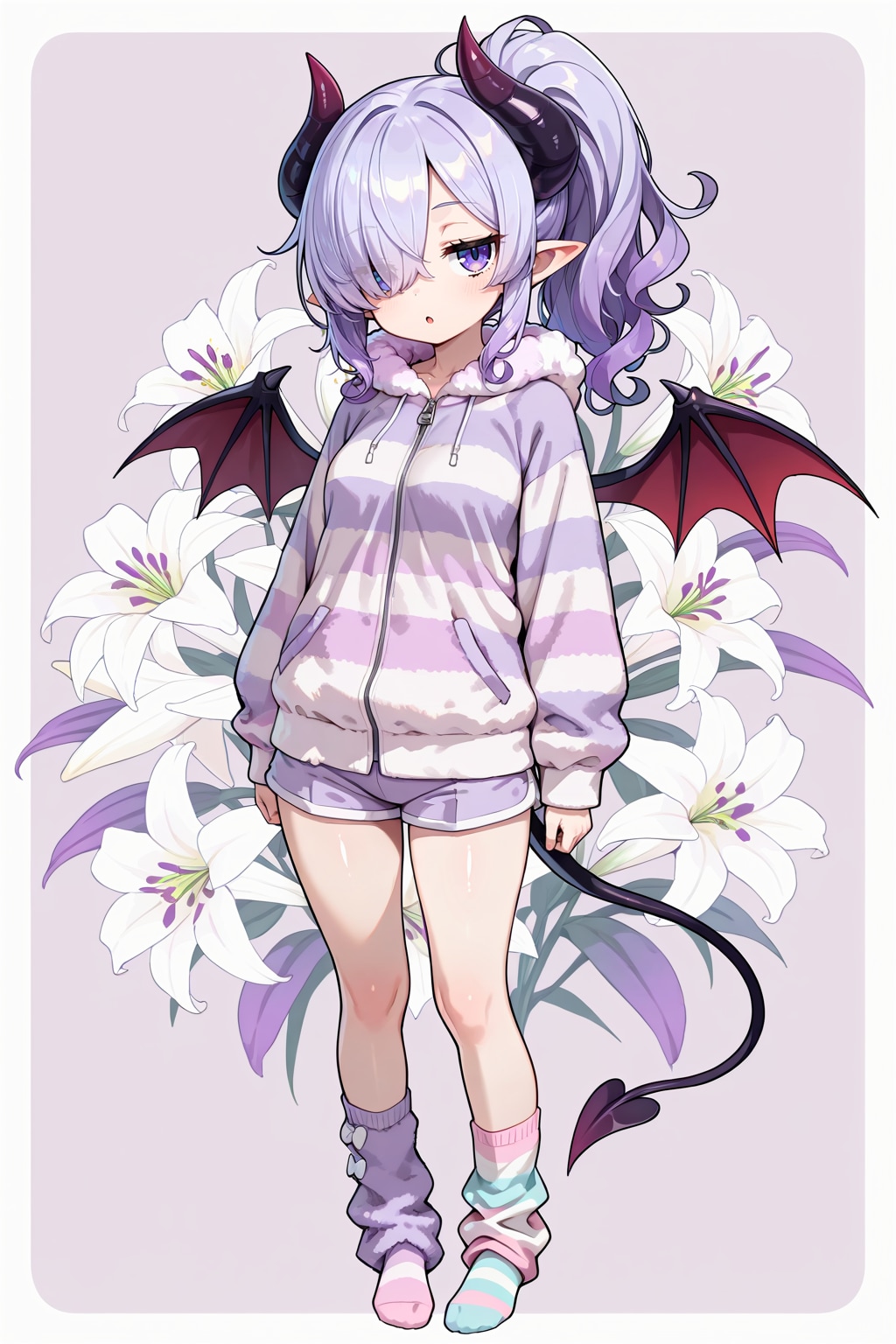 ダウナー系小悪魔ちゃんにふわもこパジャマ着せてみた