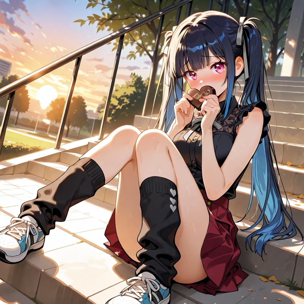 想いを伝える黒髪ツインテ娘