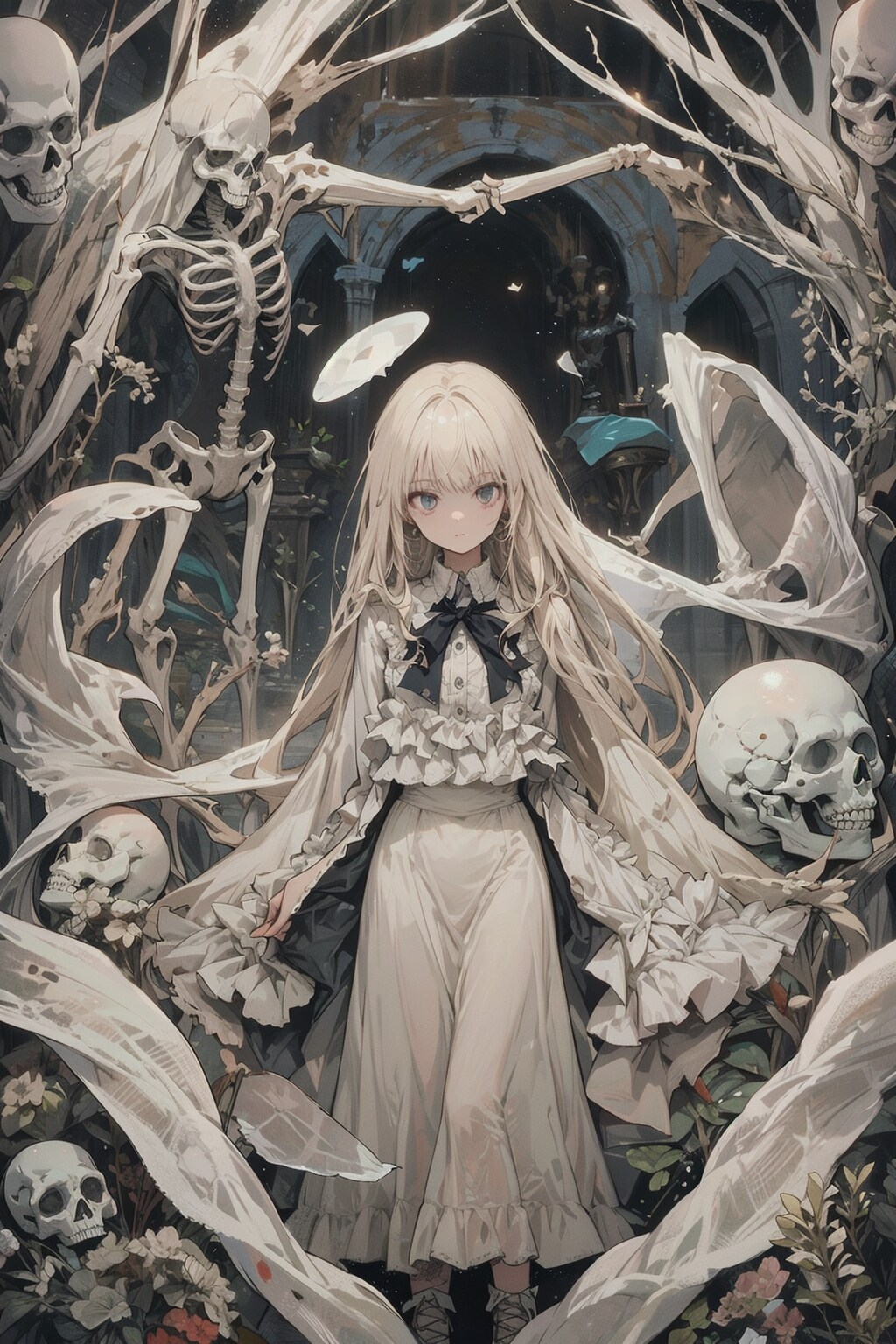 白髪碧眼の死霊使い