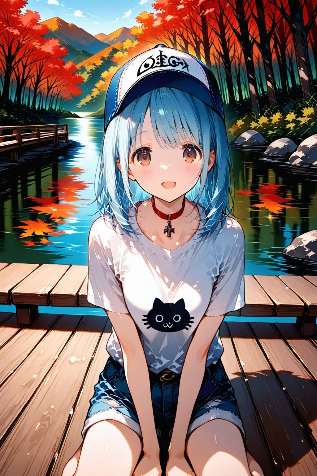 赤いチョーカーを付けた女の子