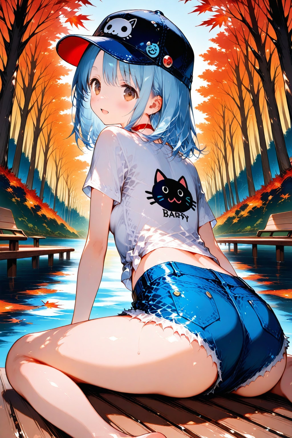 赤いチョーカーを付けた女の子