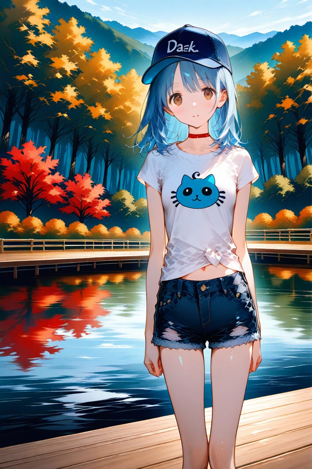 赤いチョーカーを付けた女の子