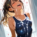 スクール水着紺ハイソックス 2枚目