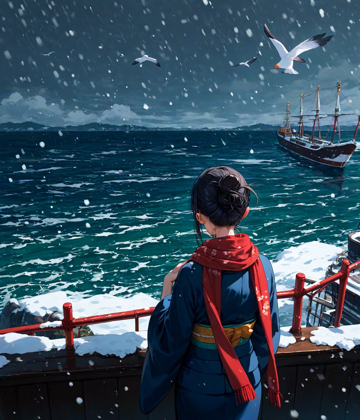 津軽海峡冬景色 | の人気AIイラスト・グラビア