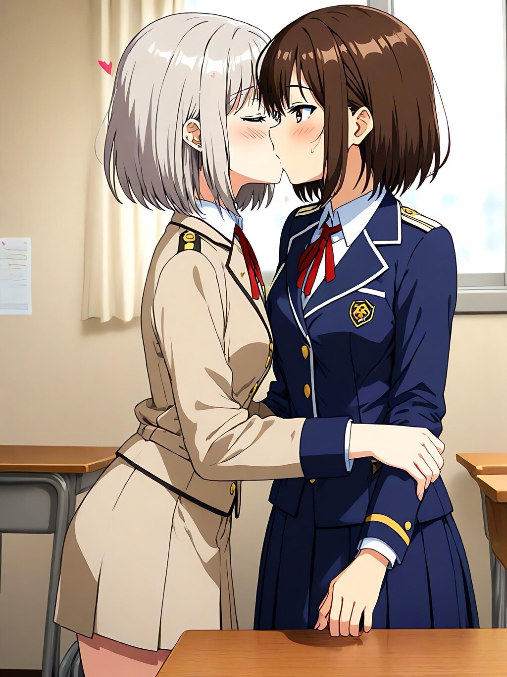 午後の教室！教室の百合💖