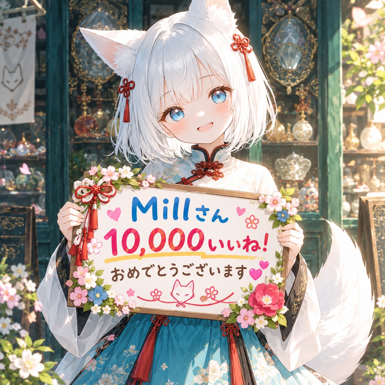 Millさん、10,000いいね！おめでとうございます | の人気AIイラスト・グラビア