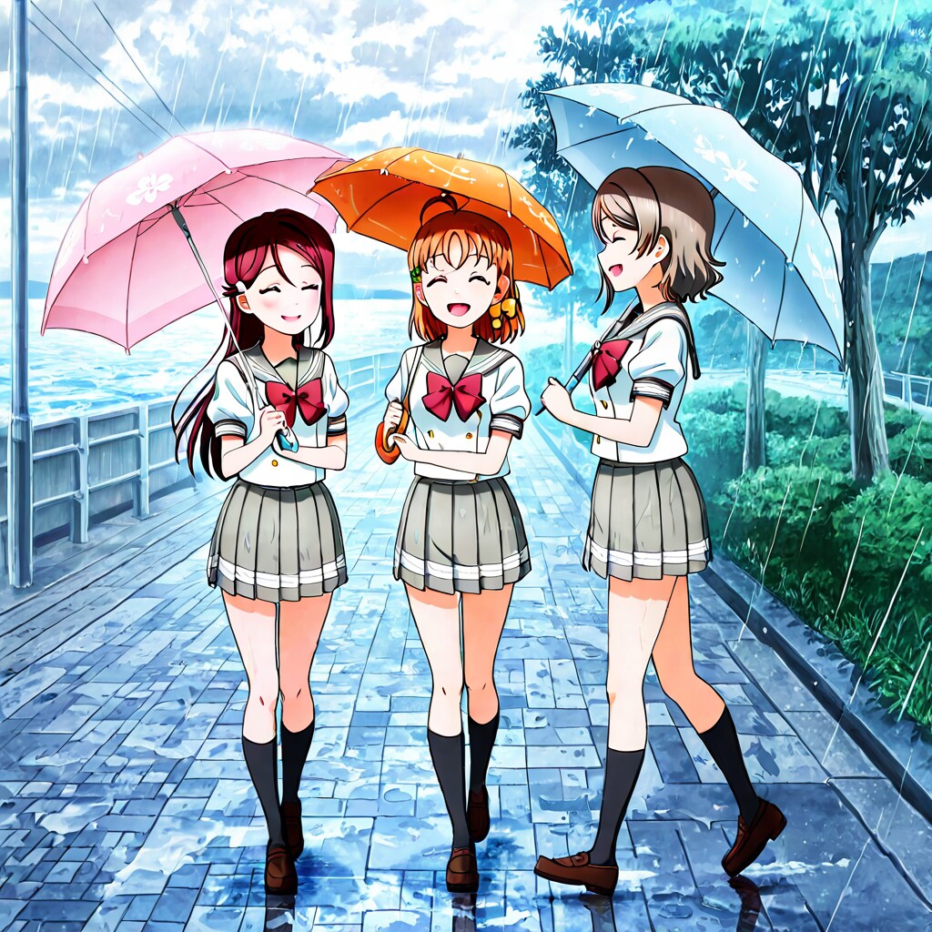 3人で登校