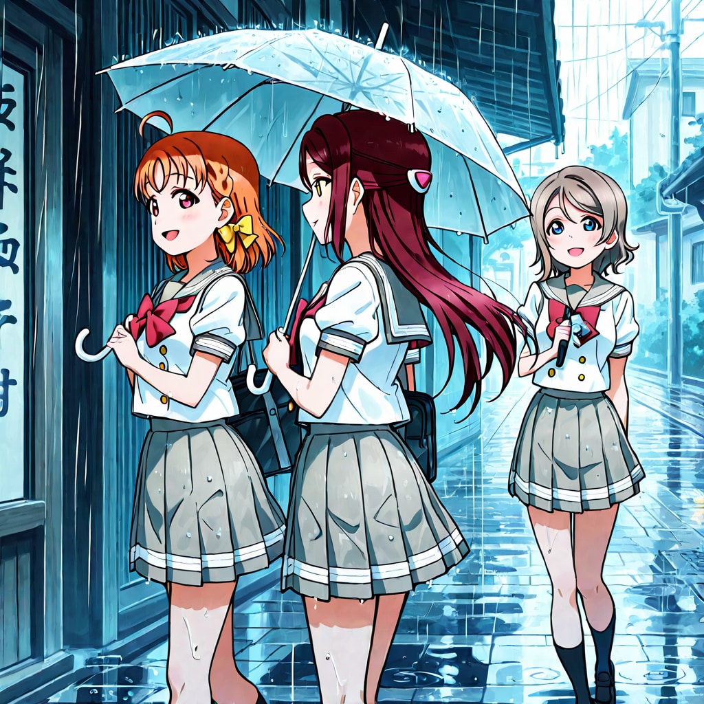 3人で登校