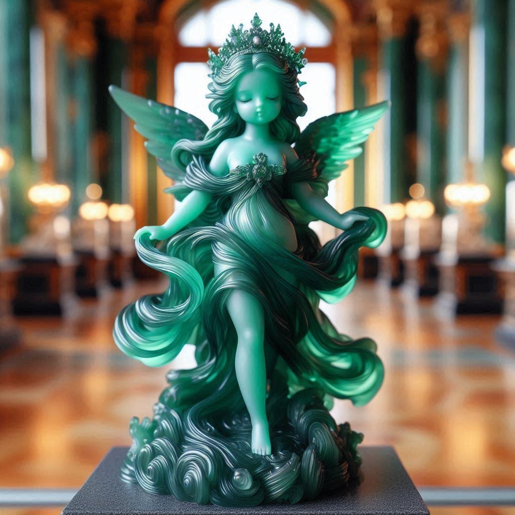 色々な鉱物で出来た天使像