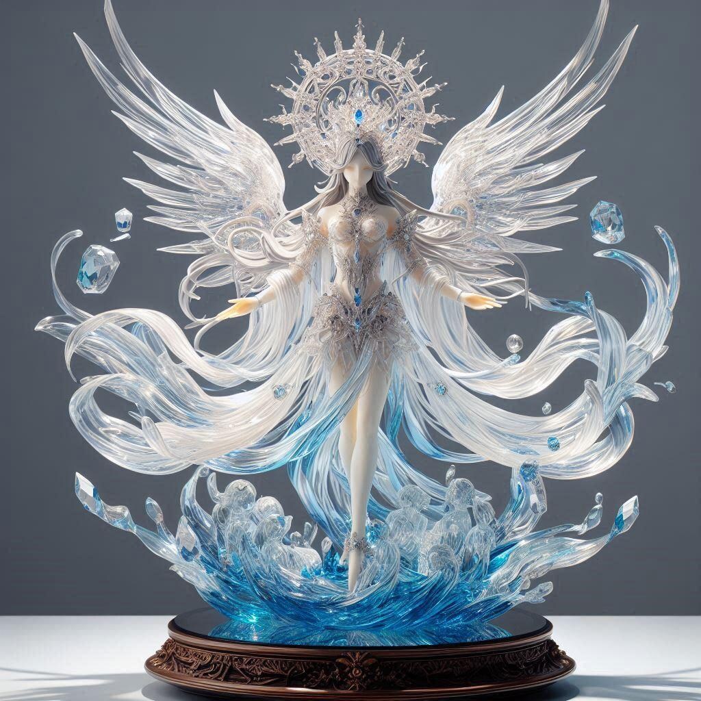 色々な鉱物で出来た天使像