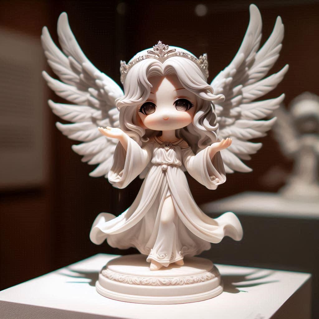 色々な鉱物で出来た天使像