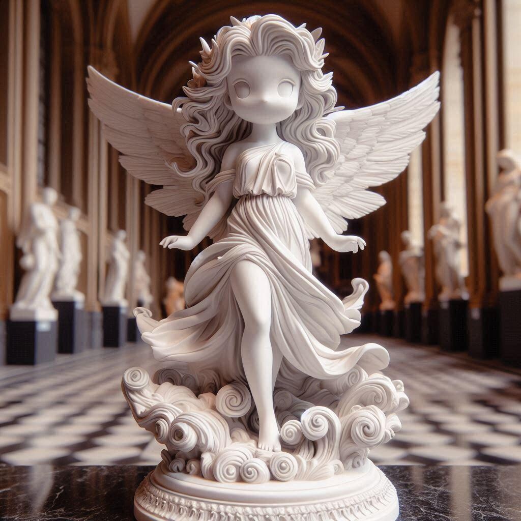 色々な鉱物で出来た天使像