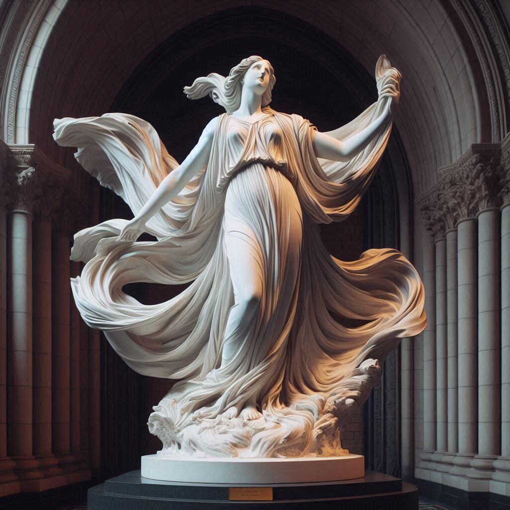 色々な鉱物で出来た天使像