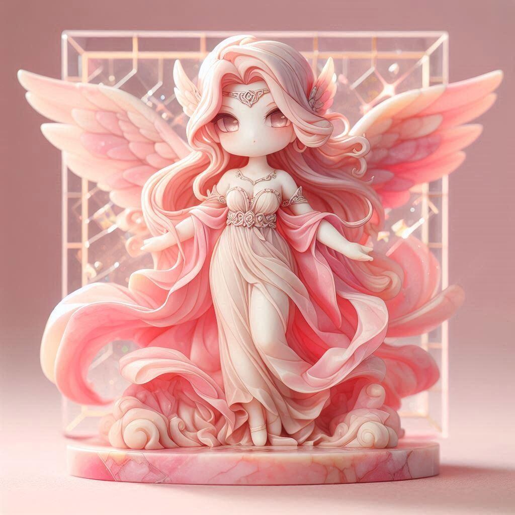 色々な鉱物で出来た天使像