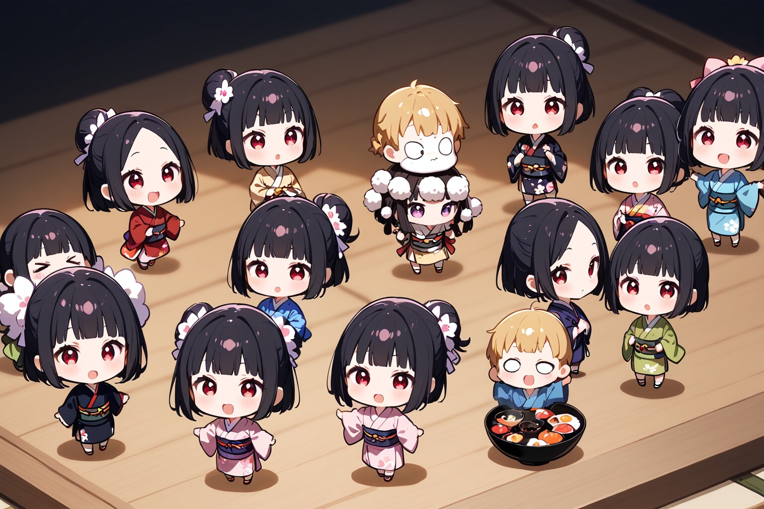 座敷童隊 | の人気AIイラスト・グラビア