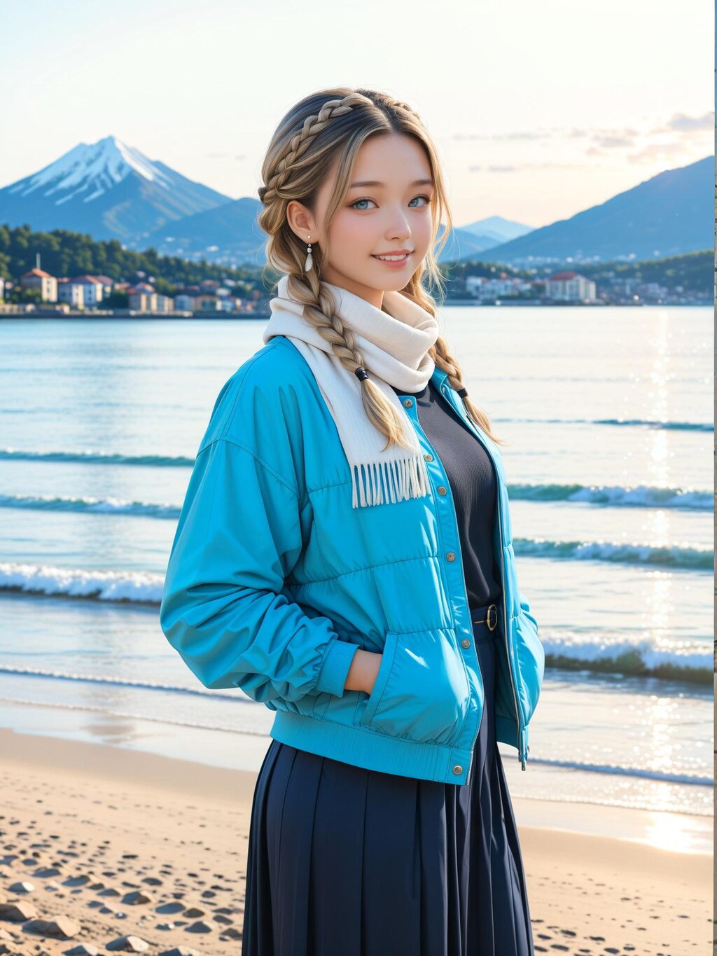 冬の浜辺デート❤️