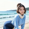 冬の浜辺デート❤️ 5枚目