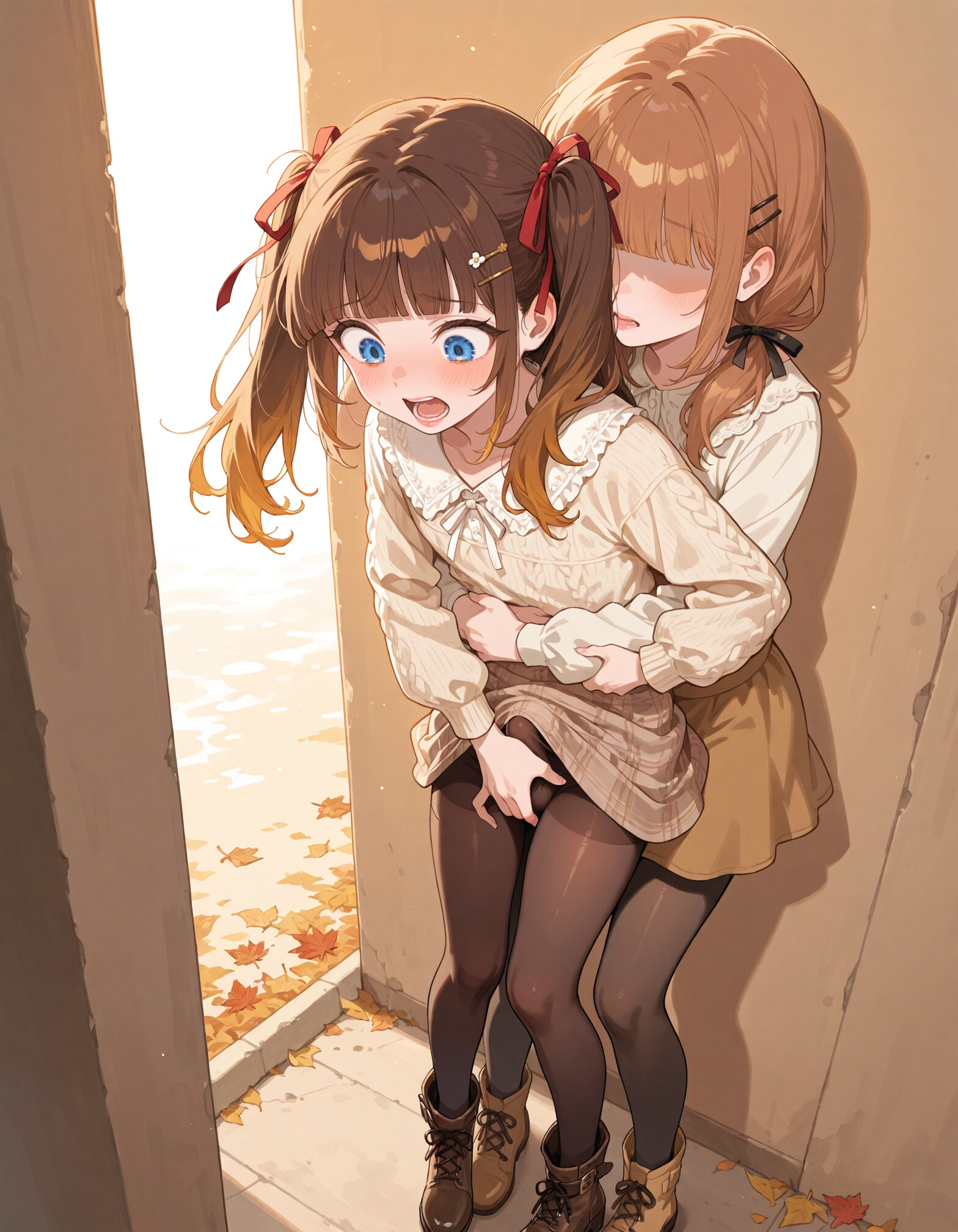慌てる男の娘