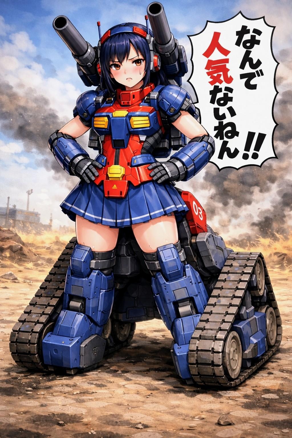 ガンタンク擬人化半MSお姉やん